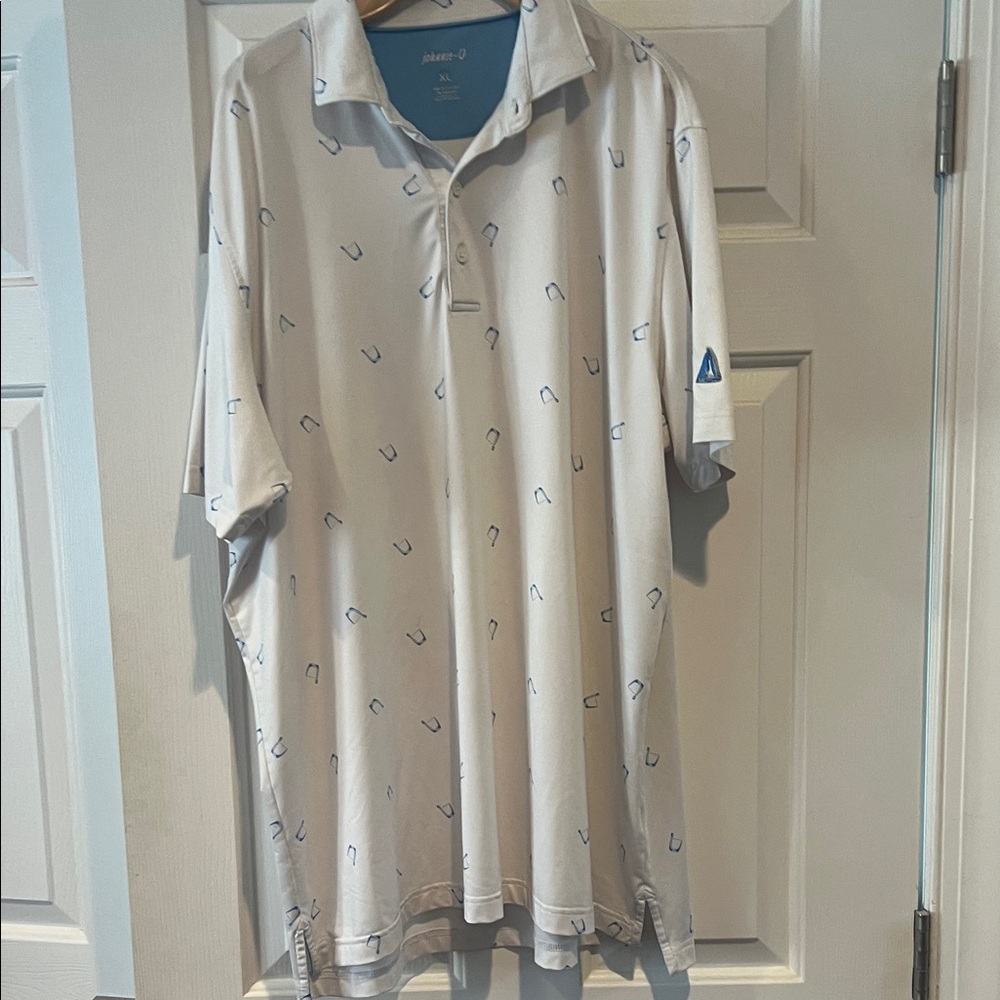 Johnny-O Men's white Printed Polo Shirt
